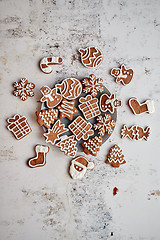 Image showing Fresh and tasty Christmas gingerbread cookies