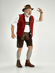 Image showing Portrait of Oktoberfest man, wearing a traditional Bavarian clothes