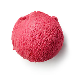 Image showing raspberry sorbet on white background