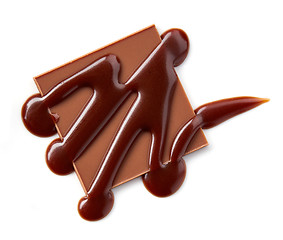 Image showing chocolate decor on white background