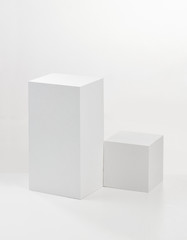 Image showing two white cubes