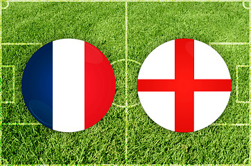 Image showing England vs Russia football match