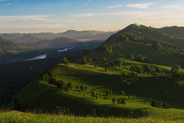 Image showing Beauty dawn in the mountains