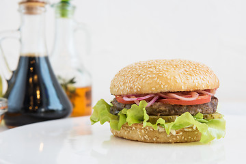 Image showing Big tasty burger