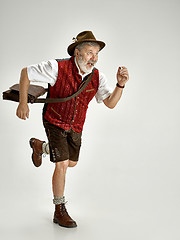 Image showing Portrait of Oktoberfest man, wearing a traditional Bavarian clothes