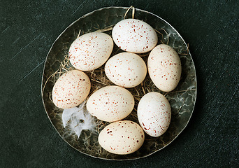 Image showing raw chicken eggs