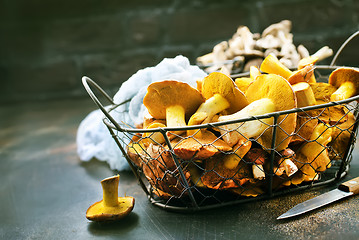 Image showing raw mushrooms