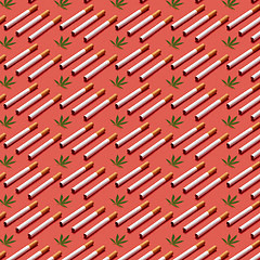 Image showing Pattern of weed cigarettes