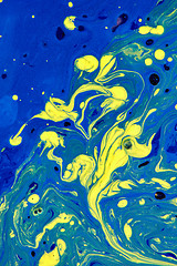 Image showing Multicolored abstract paiting background with marble texture.