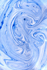 Image showing Art painting duotone background in blue white colours.