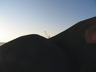 Image showing Crane and coal