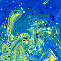 Image showing Abstract mixing of colorful painting as a creative background.