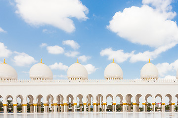 Image showing Sheikh Zayed Grand Mosque in Abu Dhabi, the capital city of United Arab Emirates