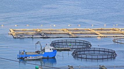 Image showing Nets and Boat