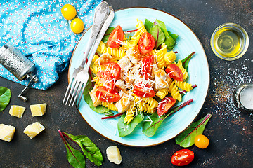 Image showing pasta with chicken