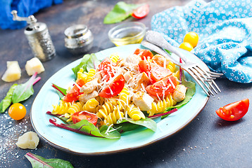 Image showing pasta with chicken