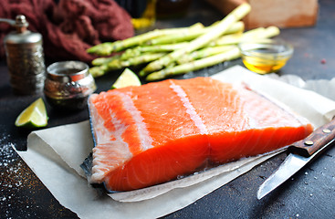 Image showing raw salmon