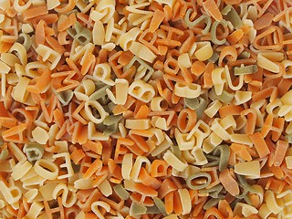 Image showing Colorful letters pasta