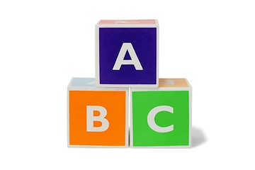 Image showing Toy blocks with letters