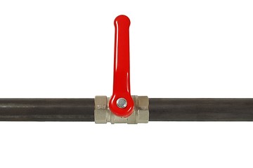 Image showing Pipe with closed valve