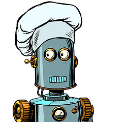 Image showing Robot cook food, takes orders at the restaurant