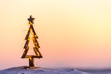 Image showing Christmas tree on the beach in Australia