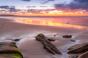 Image showing Summer sunrise at the beach