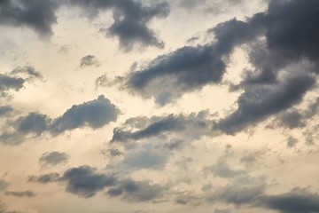 Image showing Clouds in the twilight sky