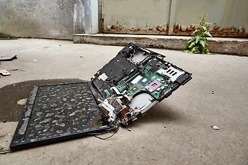 Image showing Smashed Laptop Hardware