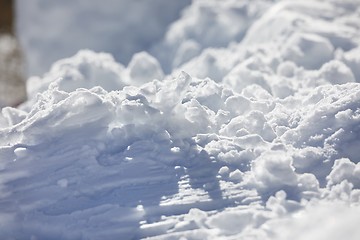 Image showing Snow detail glimmering in sunlight