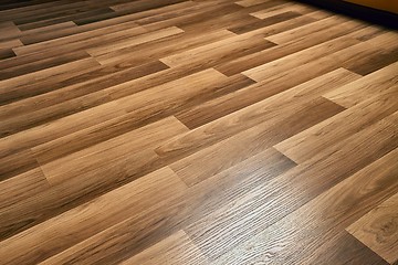 Image showing Parquet floor interior of a room