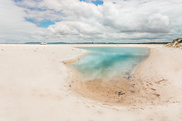 Image showing Sand dunes and waterholes of Port Stephens