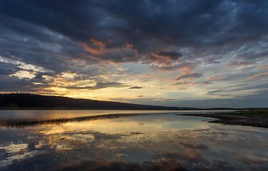 Image showing Tranquil lake views and reflections