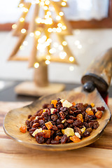 Image showing Mixed fruit ingredients ready for Christmas fruit pies and Christmas cake