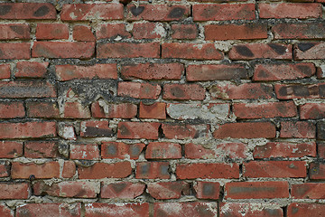 Image showing Red brick wall texture background