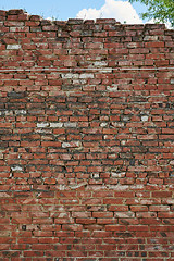 Image showing Red brick wall texture background