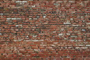 Image showing Red brick wall texture background