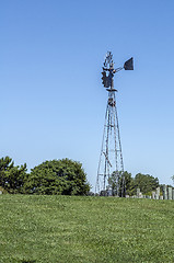 Image showing Wind mill in the countryside.