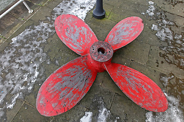 Image showing Big Red Propeller