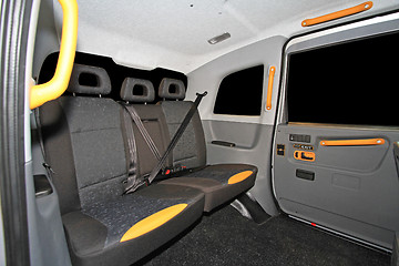 Image showing Black Cab Interior