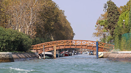 Image showing Wooden Bridge Canal