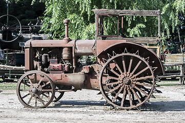 Image showing  Old, rusted, abandoned tractor.