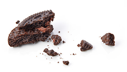 Image showing chocolate cookies crumbs