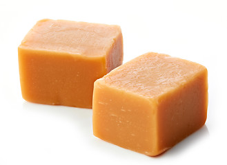 Image showing caramel candies macro