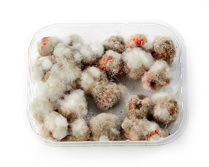 Image showing raspberries with mold