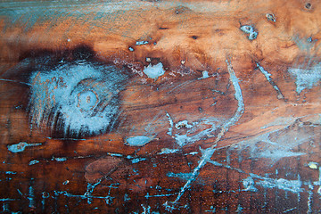 Image showing Wooden grunge wooden painted texture.