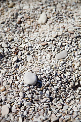 Image showing Abstract background with grey and white peable stones.