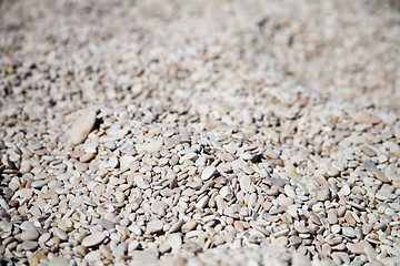 Image showing Abstract background with grey and white peable stones.