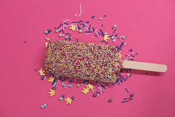 Image showing Ice cream on stick