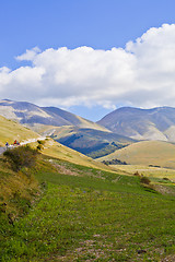 Image showing Fields in Castelluccio di Norcia, Umbria, Italy.